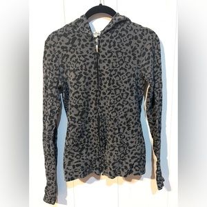 Medium Slim Fit Leopard Print Zip-Up